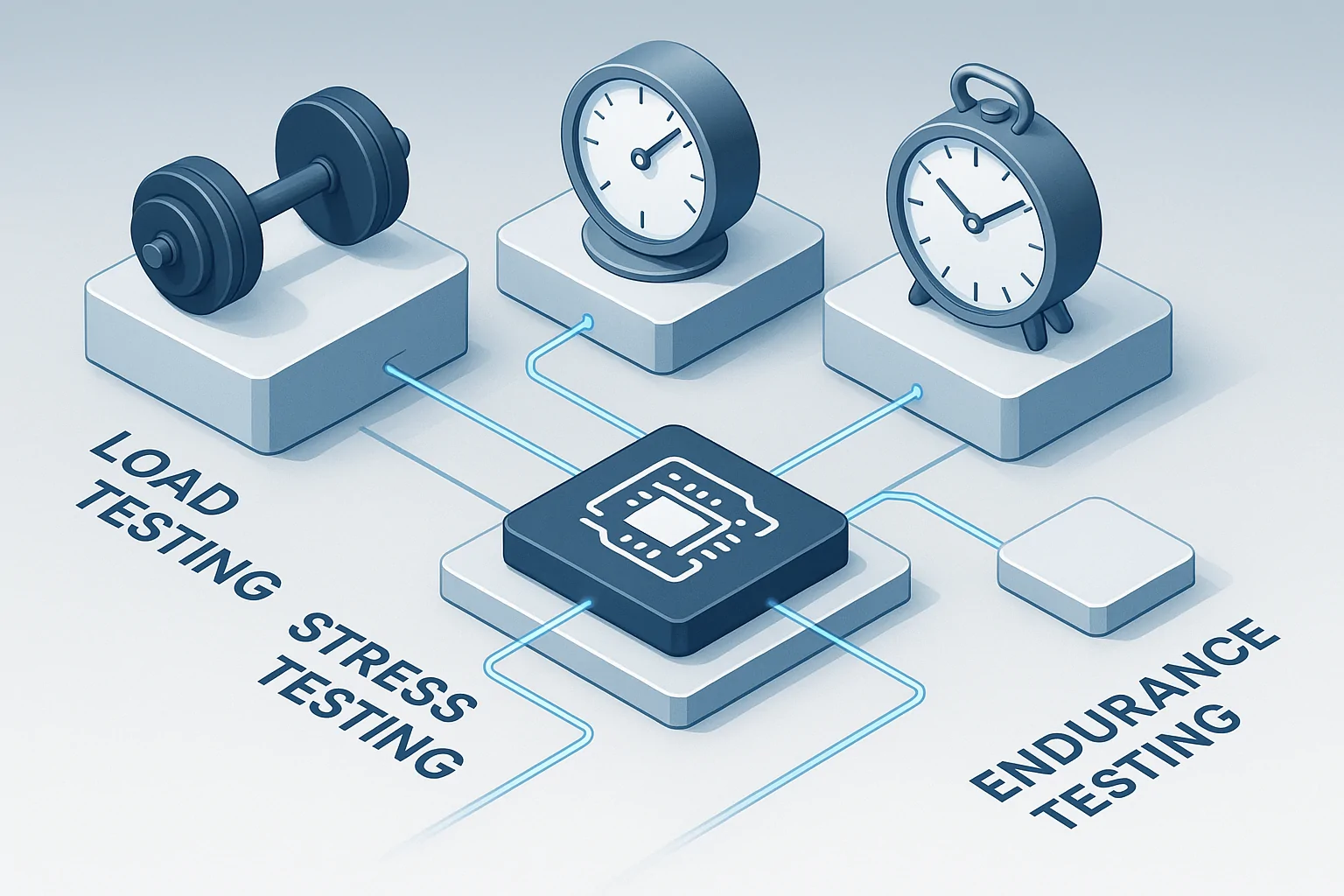 An abstract blueprint-style illustration of a neural network analyzing data streams to predict bottlenecks. The design should be sleek, using AI motifs and a dark background to imply high-tech precision and intelligence.