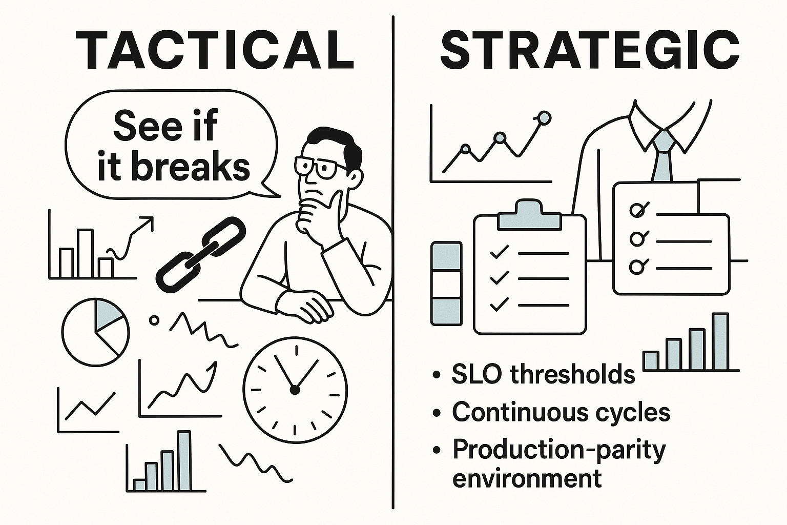 Impact of IT Outages Abstract paper-cut collage depicting the potential financial and reputational impact of IT outages.