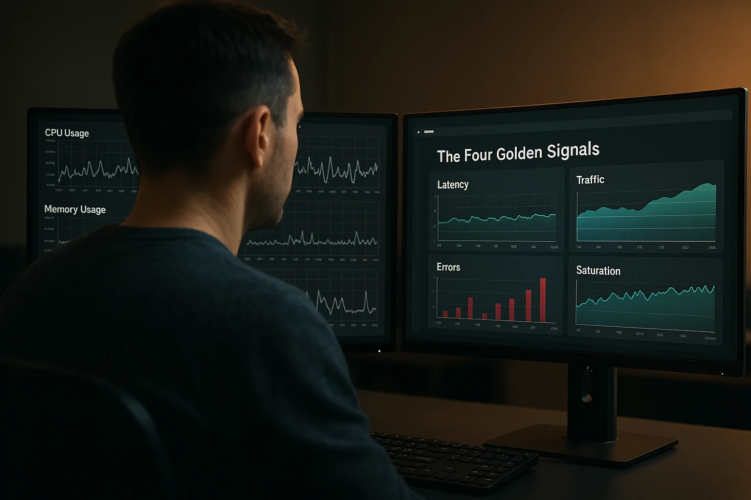 Crafting Effective Load Test Scenarios A cinematic illustration showcasing a scenario design process for load testing. A storyboard style with multiple panels - one panel shows gathering raw production data, another shows a team brainstorming user journey models, and a final panel shows an implemented test scenario with visualized user flows.
