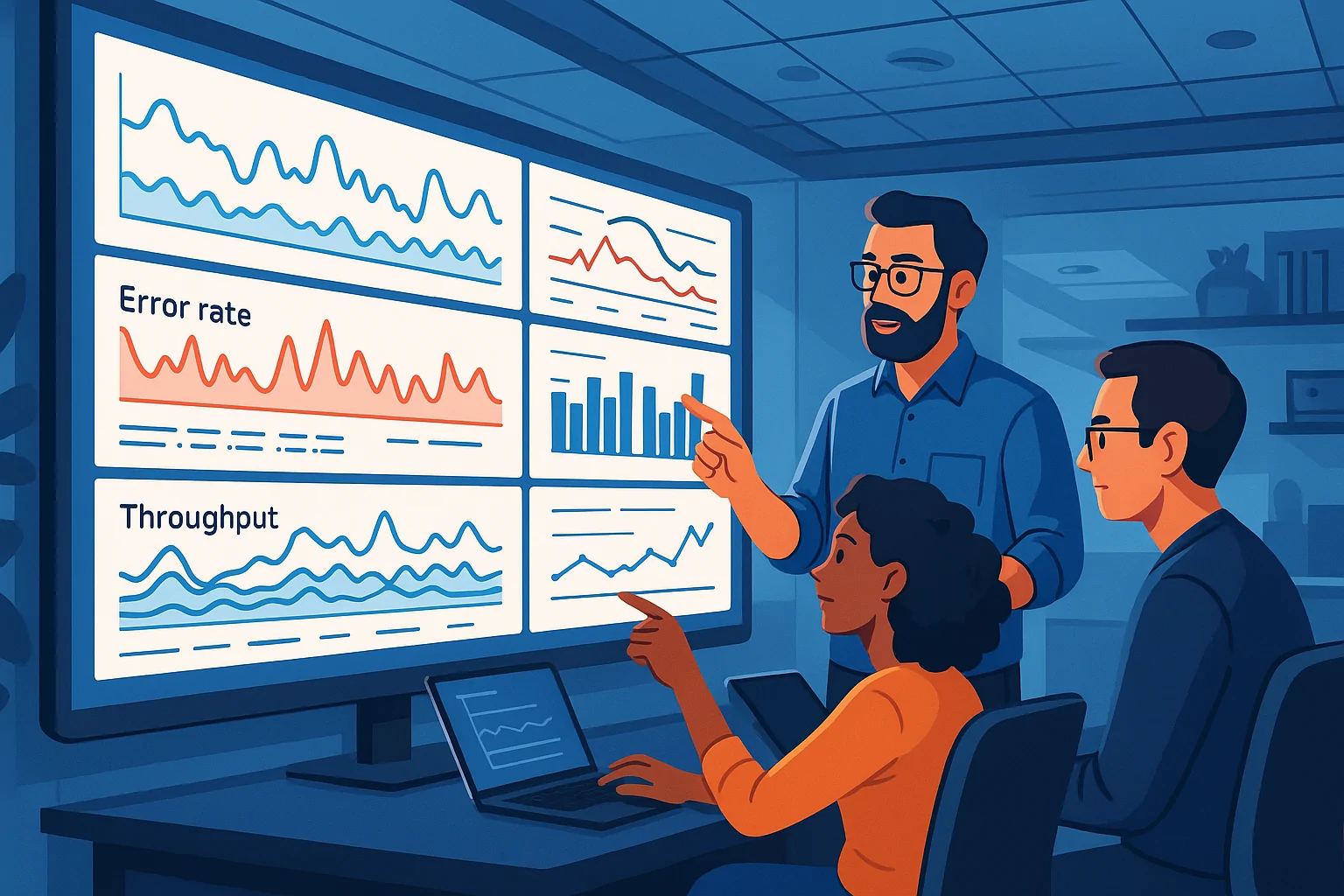 Load Testing Taxonomy Simplified A minimalistic vector line-art design illustrating different types of load testing. Includes distinct icons for Load, Stress, Spike, Endurance, and Scalability Testing. Each icon features elements like a weight for load, a pressure gauge for stress, a jagged arrow for spikes, an hourglass for endurance, and network nodes for scalability. Background: light, emphasizing clarity and comprehension.
