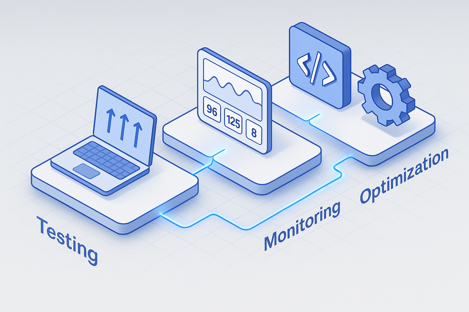Following the Latency Across Layers Blueprint diagram tracing a user request downward through Front-end, Network, Server/App, and Database layers to a highlighted slow database query